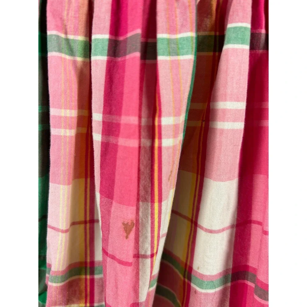 Gymborree Plaid Sundress Size 5 Pink Green Cotton Tulle Girls‎